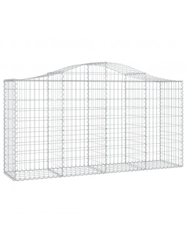 Cesti Gabbioni ad Arco 20 pz 200x50x100/120 cm Ferro Zincato