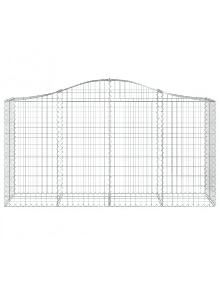 Cesti Gabbioni ad Arco 20 pz 200x50x100/120 cm Ferro Zincato