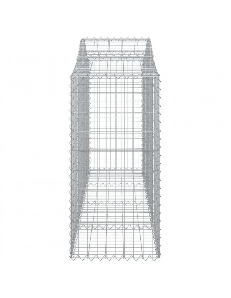Cesti Gabbioni ad Arco 20 pz 200x50x100/120 cm Ferro Zincato