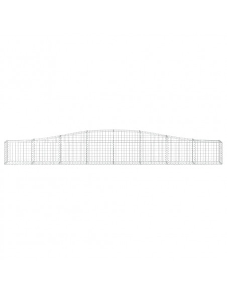 Cesti Gabbioni ad Arco 10 pz 400x30x40/60 cm Ferro Zincato