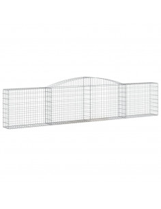 Cesto Gabbione ad Arco 400x30x80/100 cm Ferro Zincato 2