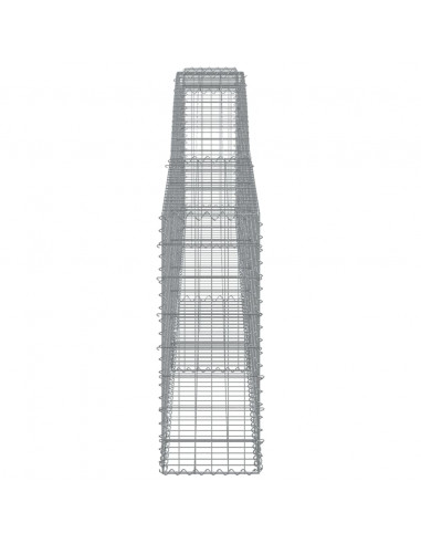 Cesto Gabbione ad Arco 400x30x80/100 cm Ferro Zincato