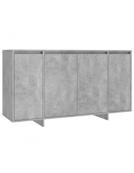 Credenza Grigio Cemento 135x41x75 cm in Truciolato