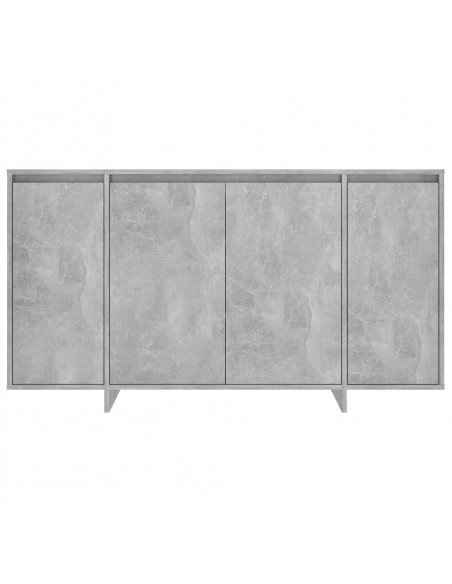 Credenza Grigio Cemento 135x41x75 cm in Truciolato