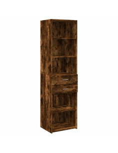 Credenza Rovere Fumo 50x42,5x185 cm in Legno Multistrato 2