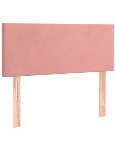 Testiera Rosa 100x5x78/88 cm in Velluto 2
