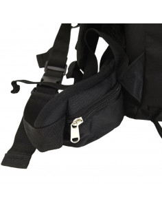 Zaino da Trekking Nero 60 L in Tessuto Oxford