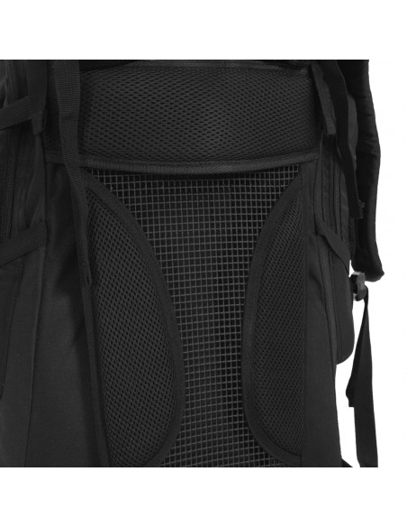 Zaino da Trekking Nero 60 L in Tessuto Oxford