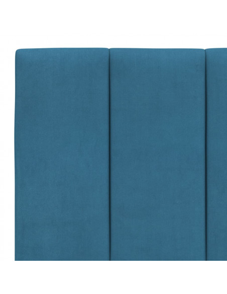 Giroletto con Testiera Blu 160x200 cm in Velluto