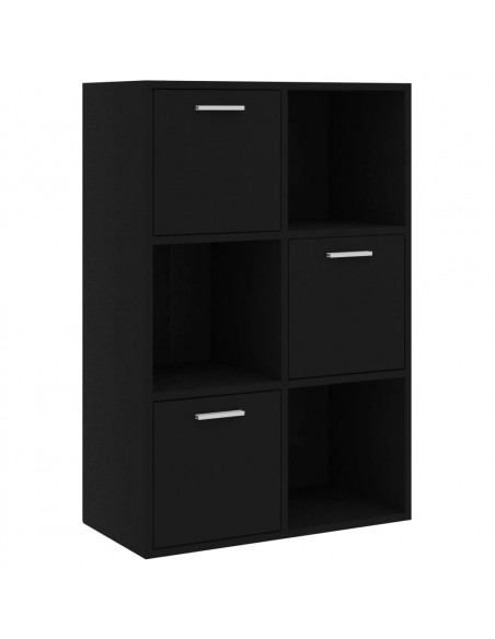 Armadietto Nero 60x29,5x90 cm in Legno Multistrato