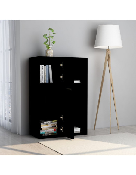Armadietto Nero 60x29,5x90 cm in Legno Multistrato
