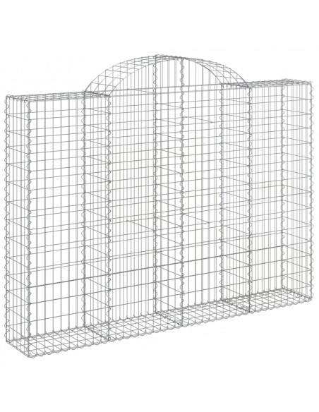 Cesti Gabbioni ad Arco 25 pz 200x30x140/160 cm Ferro Zincato