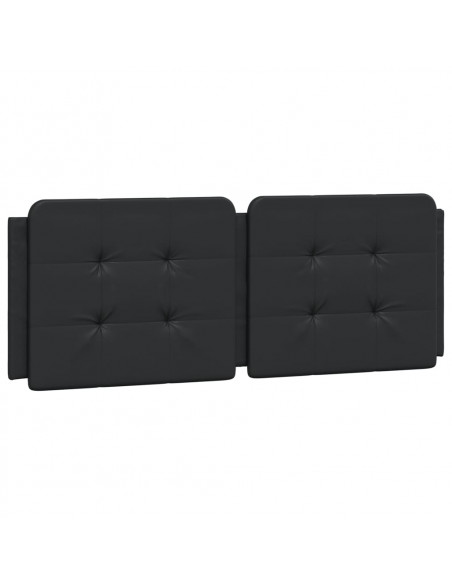 Giroletto con Testiera Nero 140x190 cm in Similpelle