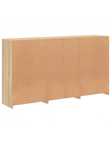 Credenza con Luci LED Rovere Sonoma 181,5x37x100 cm