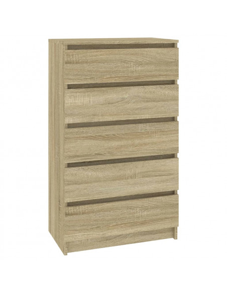 Cassettiera Rovere Sonoma 60x36x103 cm in Legno Multistrato