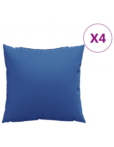 Cuscini per Divano 4 pz Blu Reale 50x50 cm in Tessuto
