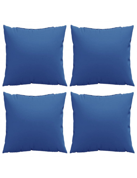 Cuscini per Divano 4 pz Blu Reale 50x50 cm in Tessuto