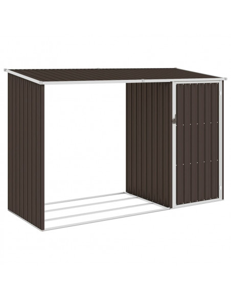 Capanno per Legna da Giardino 245x98x159 cm in Acciaio Zincato