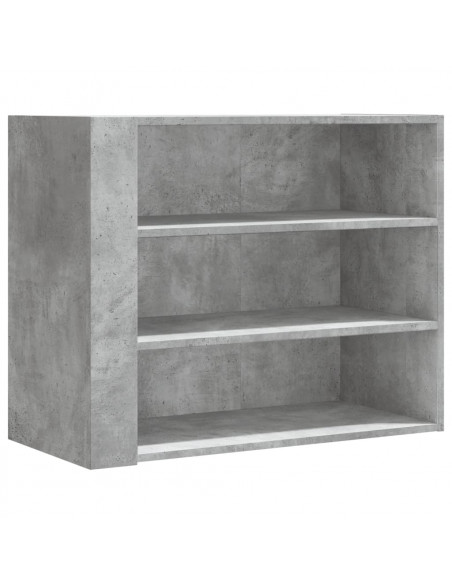 Armadietto a Muro Grigio Cemento 75x35x60 cm in Truciolato