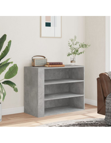 Armadietto a Muro Grigio Cemento 75x35x60 cm in Truciolato