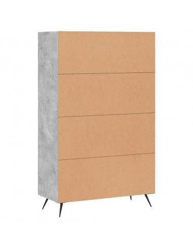 Credenza Grigio Cemento 69,5x31x115 cm in Legno Multistrato
