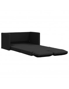 Divano Letto da Terra 2 in 1 Nero 112x174x55 cm Tessuto 2