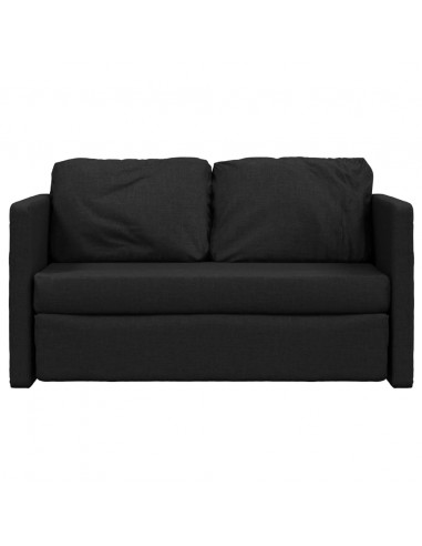 Divano Letto da Terra 2 in 1 Nero 112x174x55 cm Tessuto