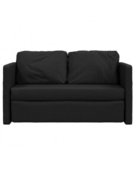 Divano Letto da Terra 2 in 1 Nero 112x174x55 cm Tessuto