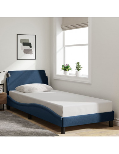 Giroletto con Testiera Blu 90x200 cm in Tessuto