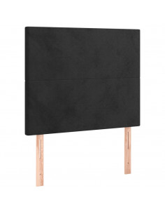 Giroletto a Molle con Materasso Nero 100x200 cm in Velluto