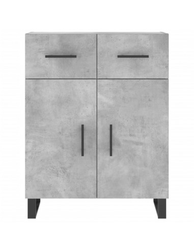 Credenza Grigio Cemento 69,5x34x180 cm in Legno Multistrato