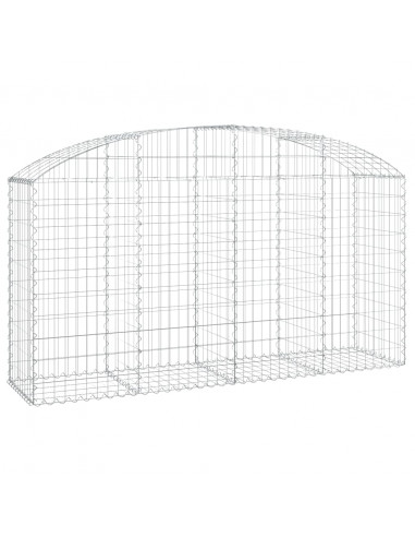 Cesto Gabbione ad Arco 200x50x100/120 cm Ferro Zincato