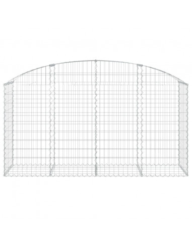 Cesto Gabbione ad Arco 200x50x100/120 cm Ferro Zincato
