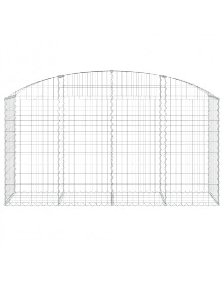 Cesto Gabbione ad Arco 200x50x100/120 cm Ferro Zincato