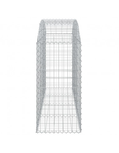 Cesto Gabbione ad Arco 200x50x100/120 cm Ferro Zincato