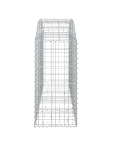 Cesto Gabbione ad Arco 200x50x100/120 cm Ferro Zincato