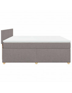 Giroletto a Molle con Materasso Tortora 200x200 cm in Tessuto 2