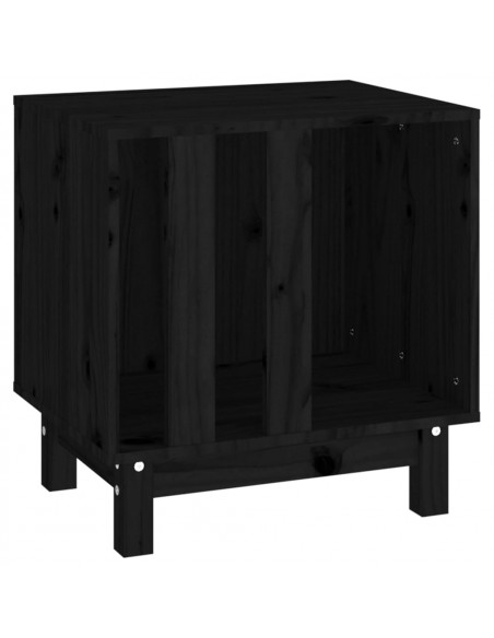 Casetta per Cani Nero 50x40x52 cm in Legno Massello di Pino