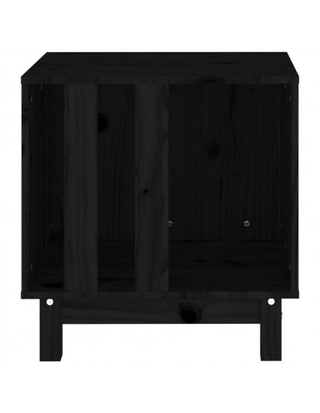 Casetta per Cani Nero 50x40x52 cm in Legno Massello di Pino
