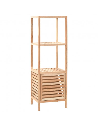 Armadietto da Bagno in Legno Massello di Noce 39,5x35,5x123 cm