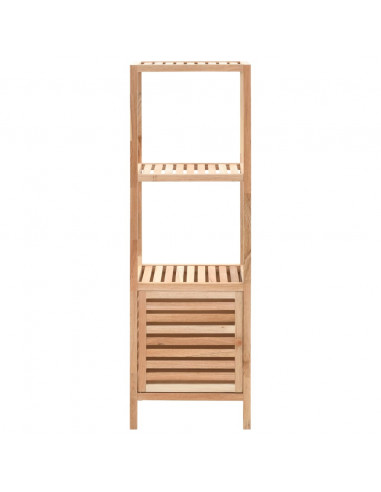 Armadietto da Bagno in Legno Massello di Noce 39,5x35,5x123 cm