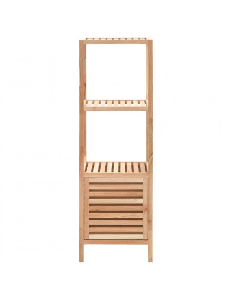 Armadietto da Bagno in Legno Massello di Noce 39,5x35,5x123 cm