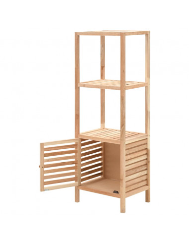 Armadietto da Bagno in Legno Massello di Noce 39,5x35,5x123 cm