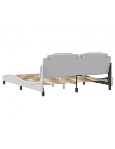 Giroletto con Luce LED Bianco 180x200 cm in Similpelle