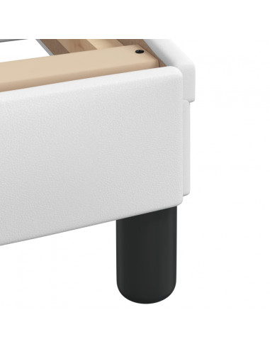 Giroletto con Testiera Bianco 100x200 cm in Similpelle