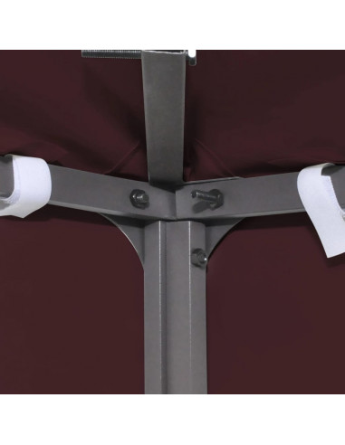 Copertura Superiore per Gazebo a 2 Strati 310g/m² 3x3m Bordeaux
