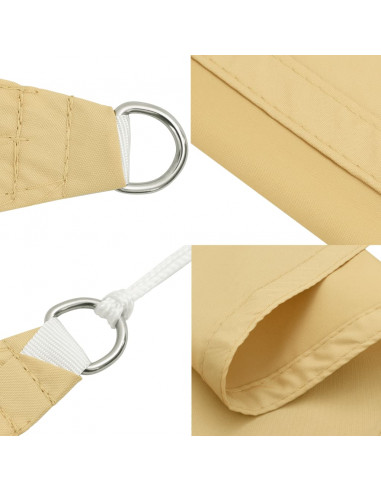 Vela Parasole Sabbia 3x2 m 100% Poliestere Oxford