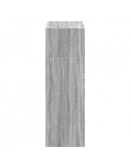 Credenza Grigio Sonoma 70x41x124 cm in Legno Multistrato