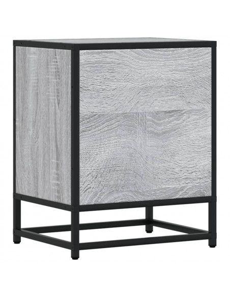 Comodino Grigio Sonoma 40x31x50 cm in Truciolato