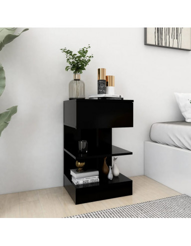 Comodini 2 pz Neri 40x35x65 cm